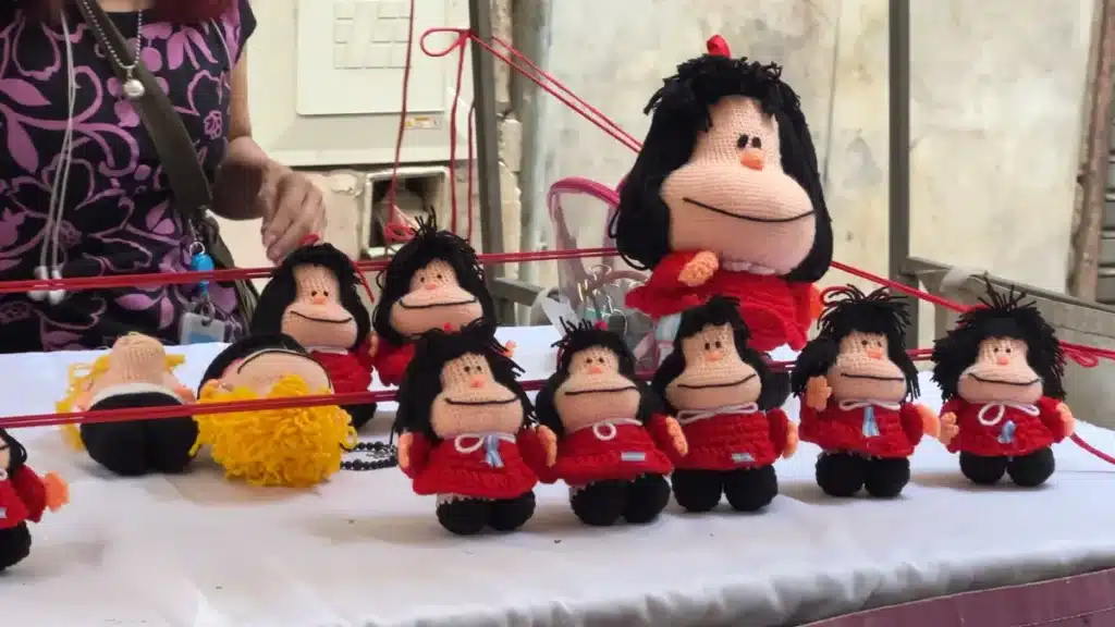Bonecos da Mafalda na Feira de San Telmo - Buenos Aires